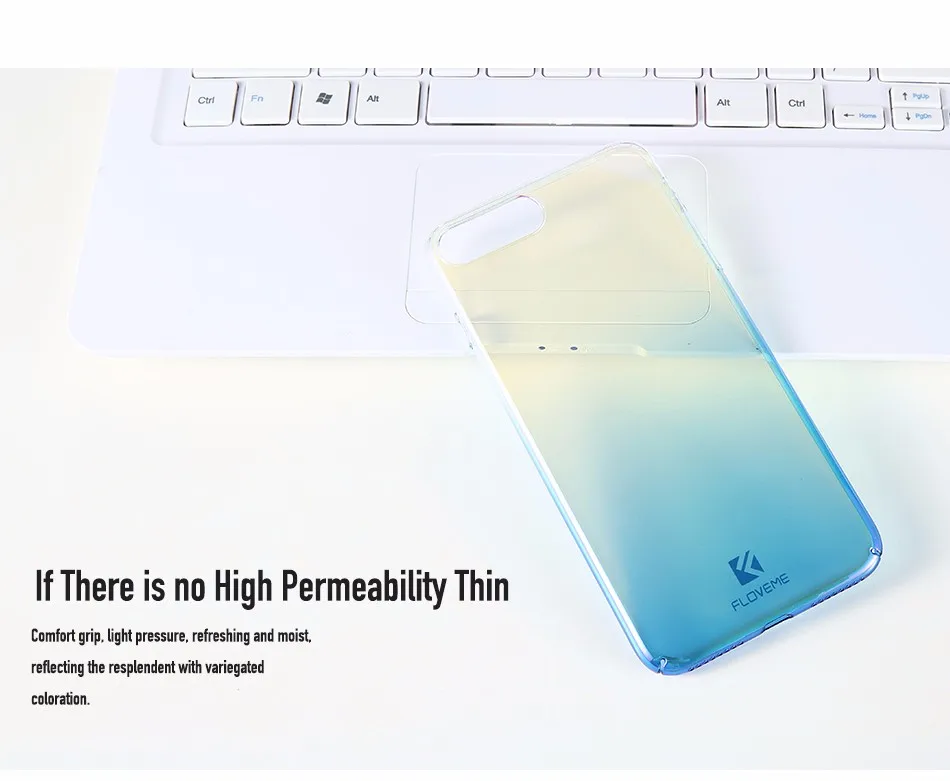 New Floveme Чехол для мобильного телефона iPhone X 8 7 6S 6 plus холодный Градиент Blue Ray PC прозрачная задняя крышка телефона Интимные аксессуары Капа чехол на айфон X 7 8 Plus чехол на айфон 6s 6 6 S Plus