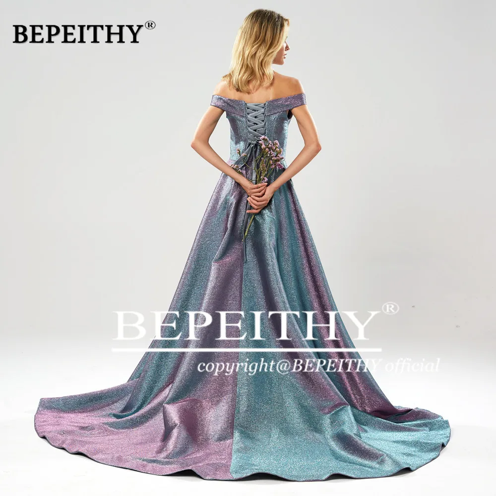 BEPEITHY Robe De Soiree длинное вечернее платье с открытыми плечами вечерние элегантные
