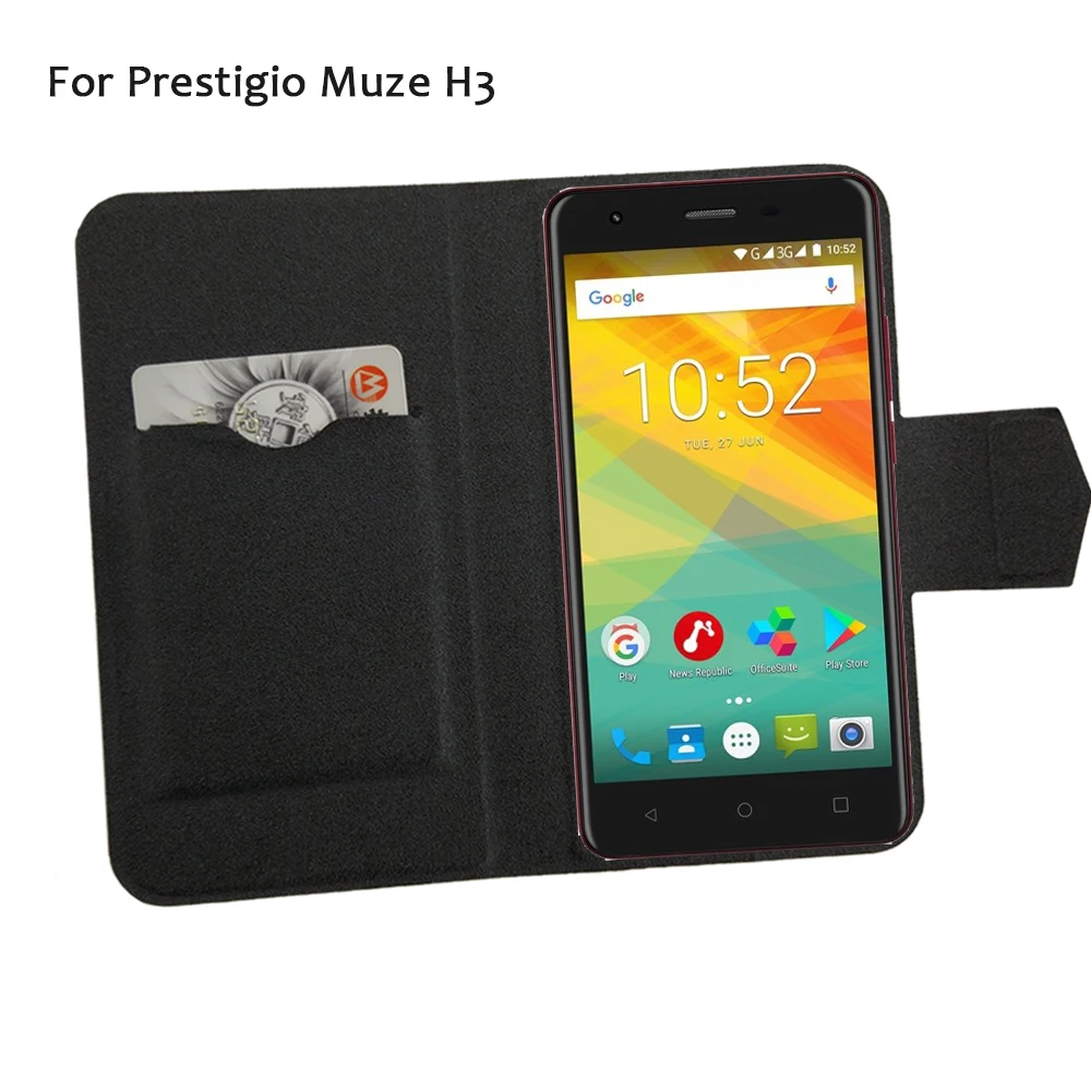 5 Цветов Жарких! Для Prestigio Muze H3 3552 Duo Чехол для телефона из кожи с роскошной полной защелкой-подставкой