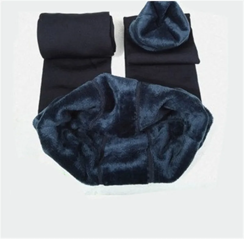 Navy CHLEISURE XS-2XL теплые женские леггинсы с высокой талией Зимние Бархатные леггинсы Женские однотонные Осенние леггинсы больших размеров 8 цветов - Цвет: Navy