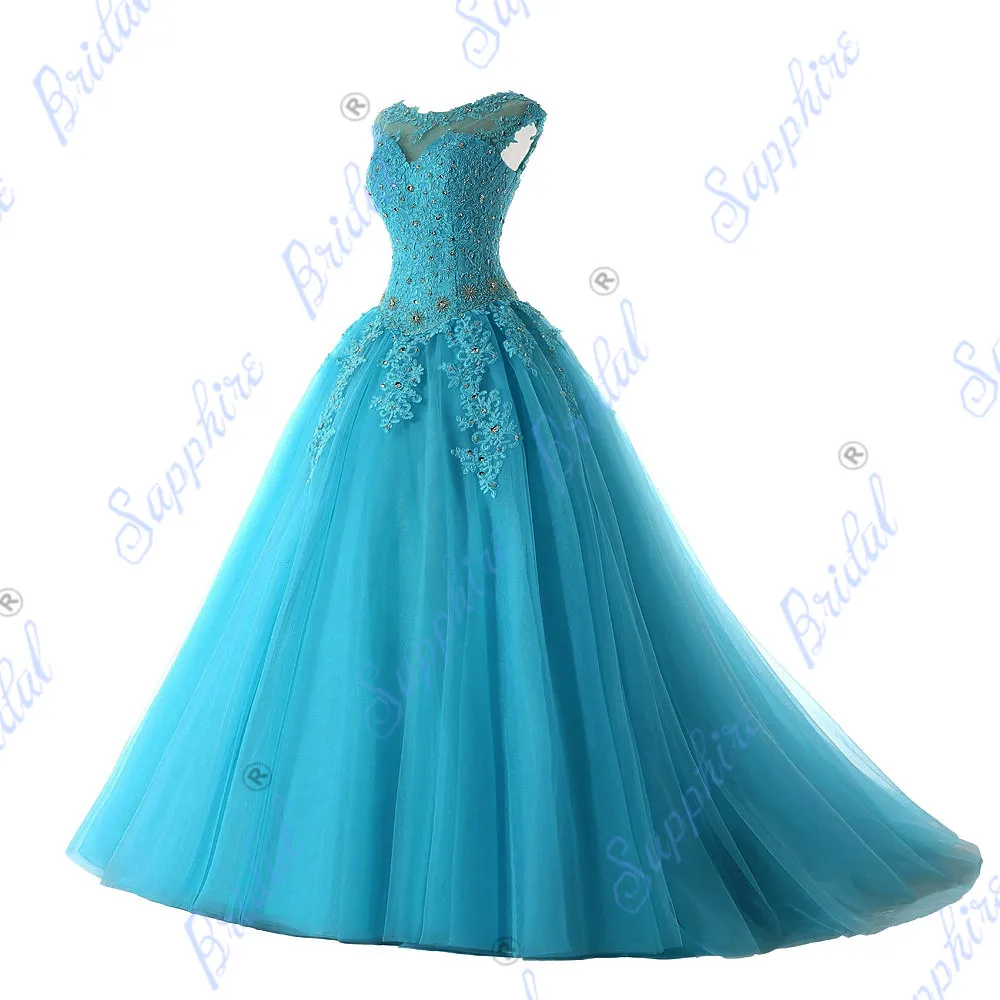 BLF-56 Сапфировые Свадебные Длинные вечерние платья Vestido De 15 Anos De cap рукав кружево открытая спина Коралловое бургундское вино Бисероплетение Бальные платья - Цвет: BLF-56