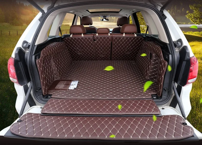 Коврики для багажника автомобиля кожаные коврики с вышивкой BMW X5 F15 2014.15.2016.2017|mat