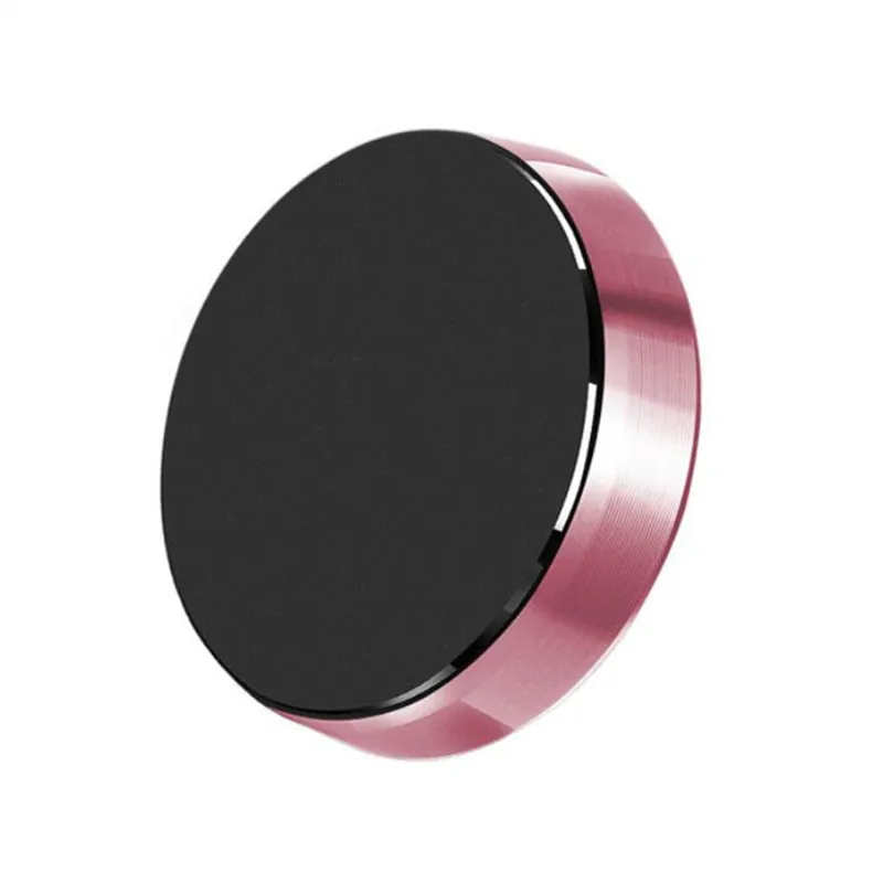 Rose gold Мини магнитный автомобильный держатель для телефона, универсальный настенный стол, Металлическая магнитная наклейка, подставка для мобильного телефона, автомобильный держатель - Цвет: Rose gold