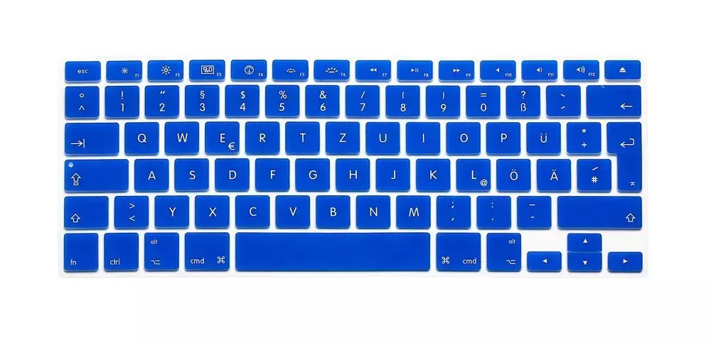 Защитный чехол для клавиатуры Macbook Air Pro Retina 13 15 17 дюймов с надписью в европейском