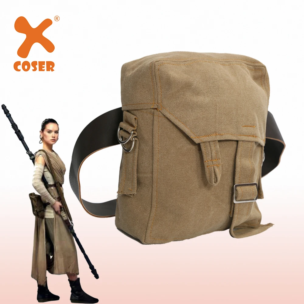 XCOSER Rey/Сумка для косплея с поясом из искусственной кожи; коричневый брезентовый Rey Sidebag; Пробуждение силы; аксессуары для косплея