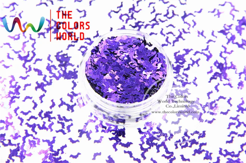 Eggplant Purple Color Bat shape Size :5mm Glitter spangles for Nail Art and DIY supplies Holiday decorations | Красота и здоровье