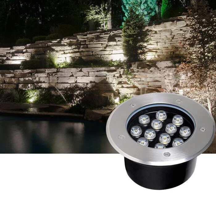 12W LED Underground Lights Outdoor Buried Lamp Garden Road Waterproof IP65 12V