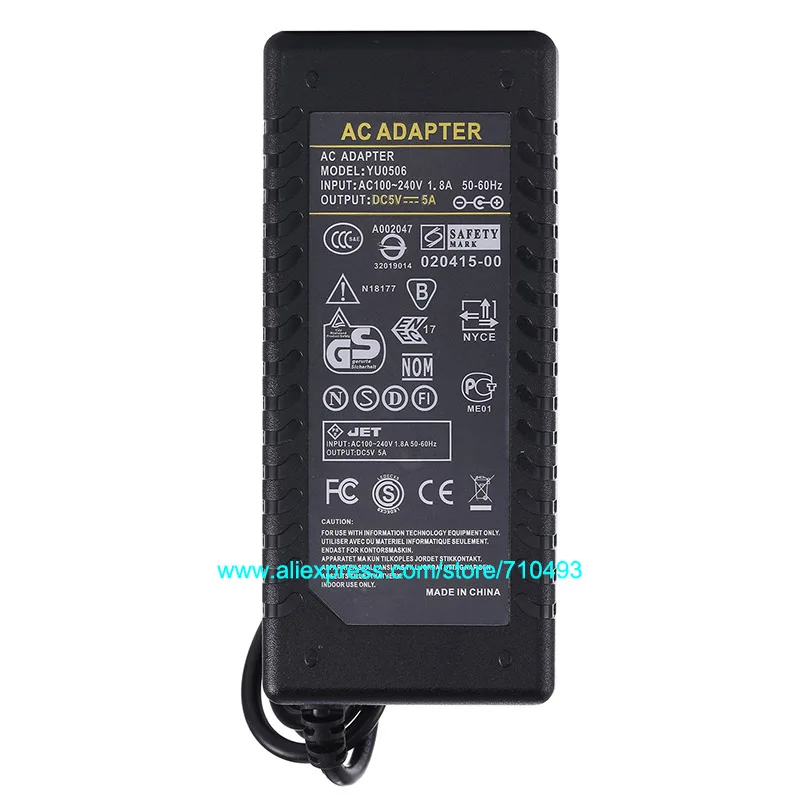 С микросхемой IC AC DC 5 в 5A источник питания Adpater 25 Вт Зарядное устройство
