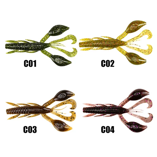 24 pcs mixed Seaknight SL019 24 шт. мягкие приманки для рыбалки 101,5 мм 4 в 10 г реалистичные искусственный Карп резиновые приманки мягкая креветка, австралийский окунь приманка - Цвет: 24 pcs mixed