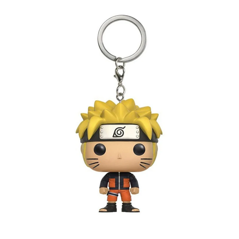 Funko милый Карманный Брелок для ключей Pop аниме NARUTOs цепочка движущаяся фигурка