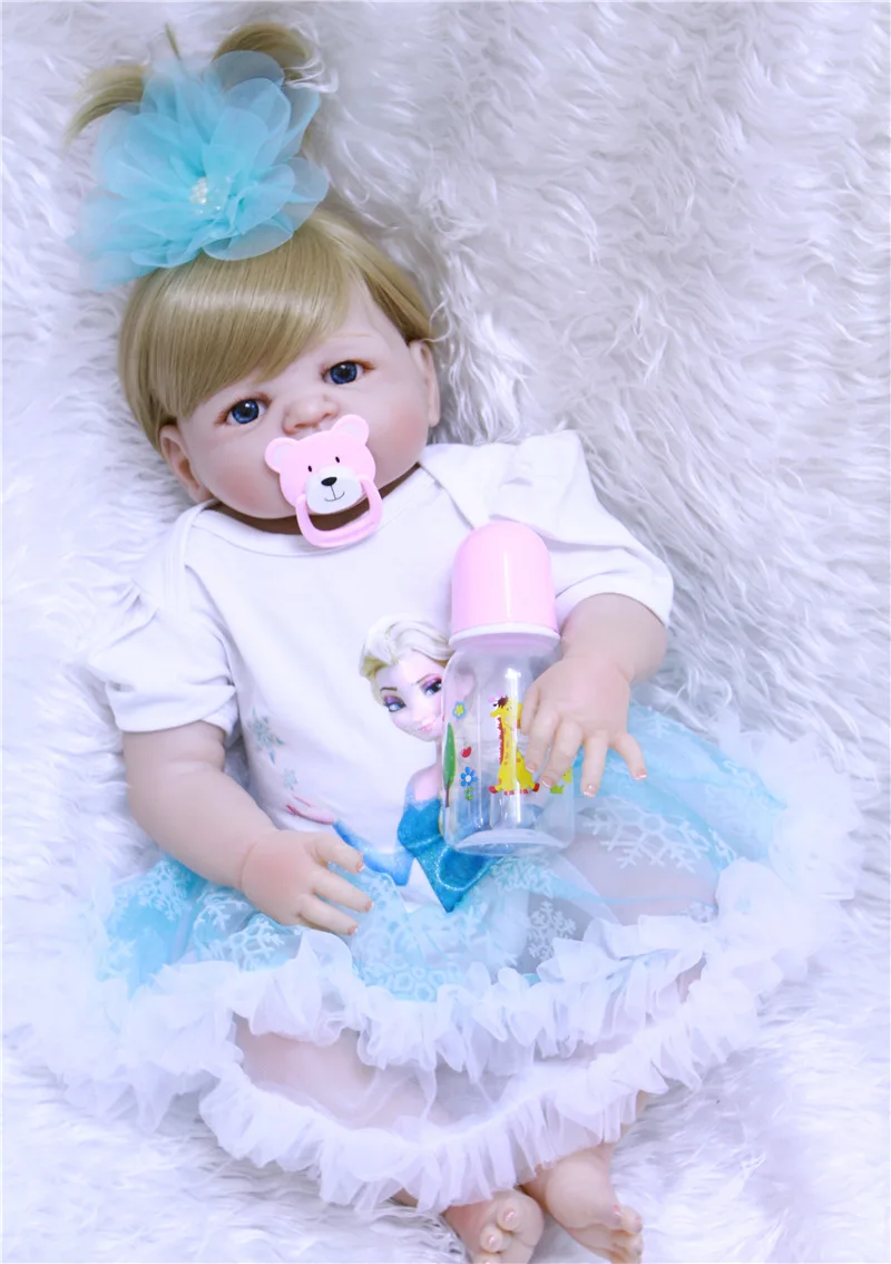 DollMai 55 см мягкие силиконовые куклы Reborn реалистичные детские 22 &quotсиликоновые Reborns