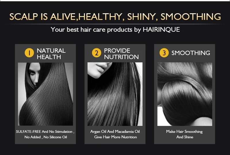 HAIRINQUE 500 мл без сульфатов профессиональный, с аргановым маслом и маслом ореха маадамии увлажняющий шампунь для волос более здоровый и Органический Уход за волосами
