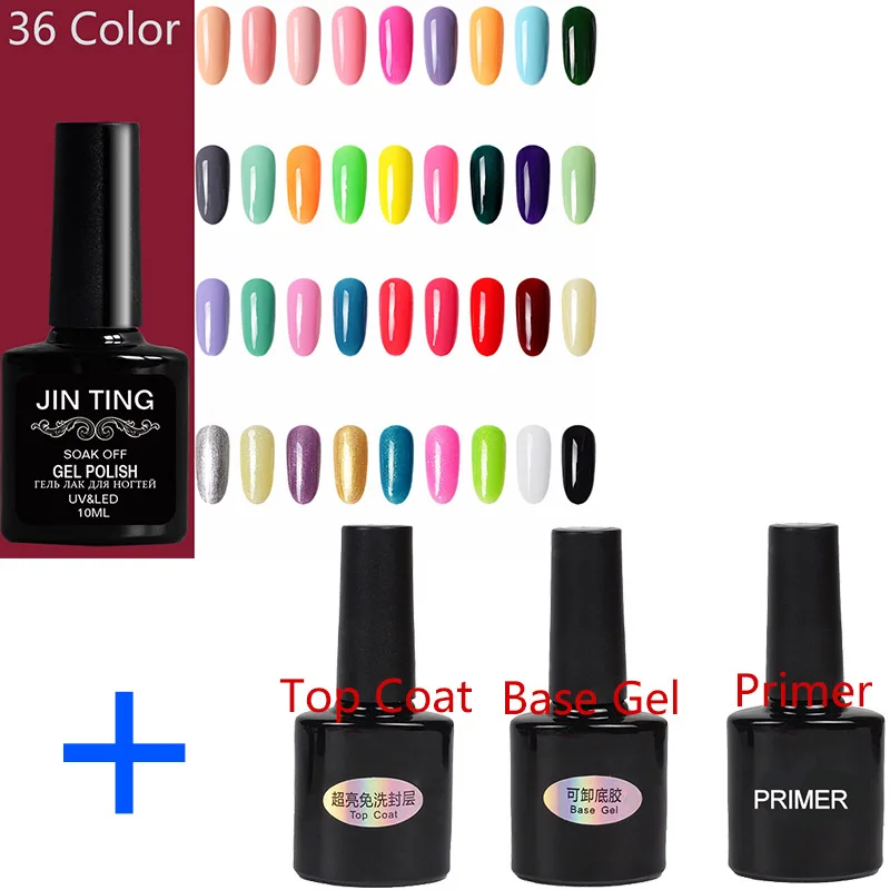 36 color-BTP 36 цветов чистый Гель-лак для ногтей Модный Цветной Акриловый Гель-лак основа Топ праймер для дизайна ногтей набор гелей для ногтей - Цвет: 36 color-BTP