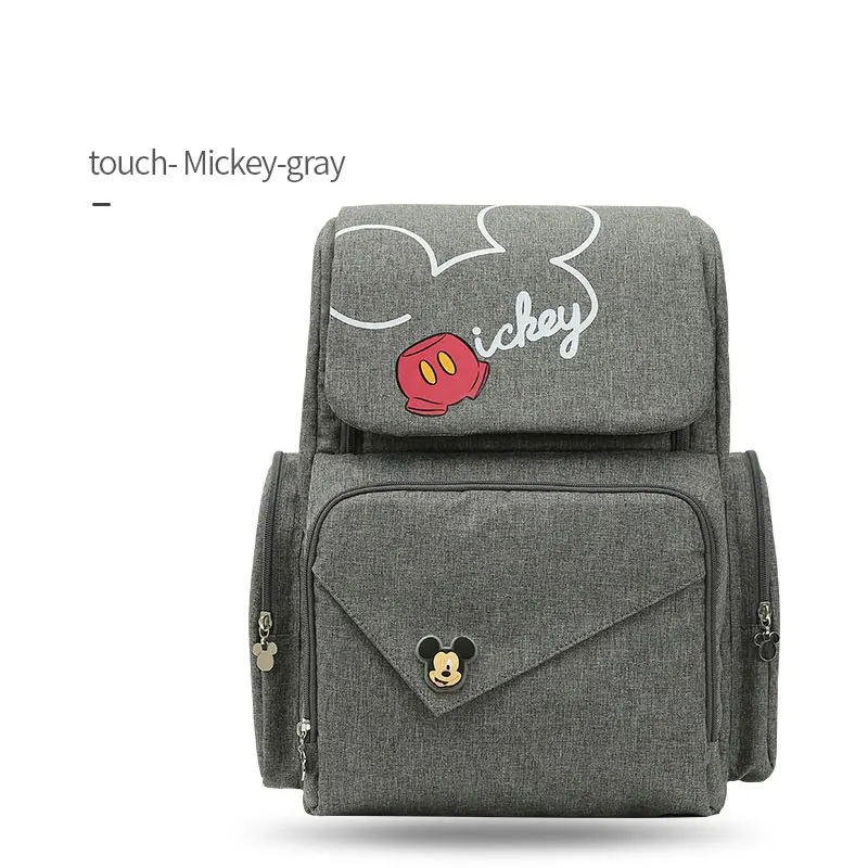 Фиолетовый Сумка для подгузников disney, рюкзак для мамы, USB бутылочка с подогревом, Детская сумка для мамы, сумка для подгузников для мамы, мокрая Большая вместительная сумка для мамы - Цвет: Фиолетовый