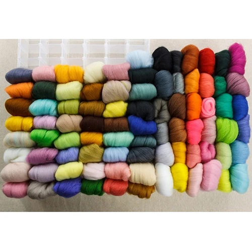 36 цветов/набор смешанных цветов Шерстяное волокно ровинг для ручного спиннинга