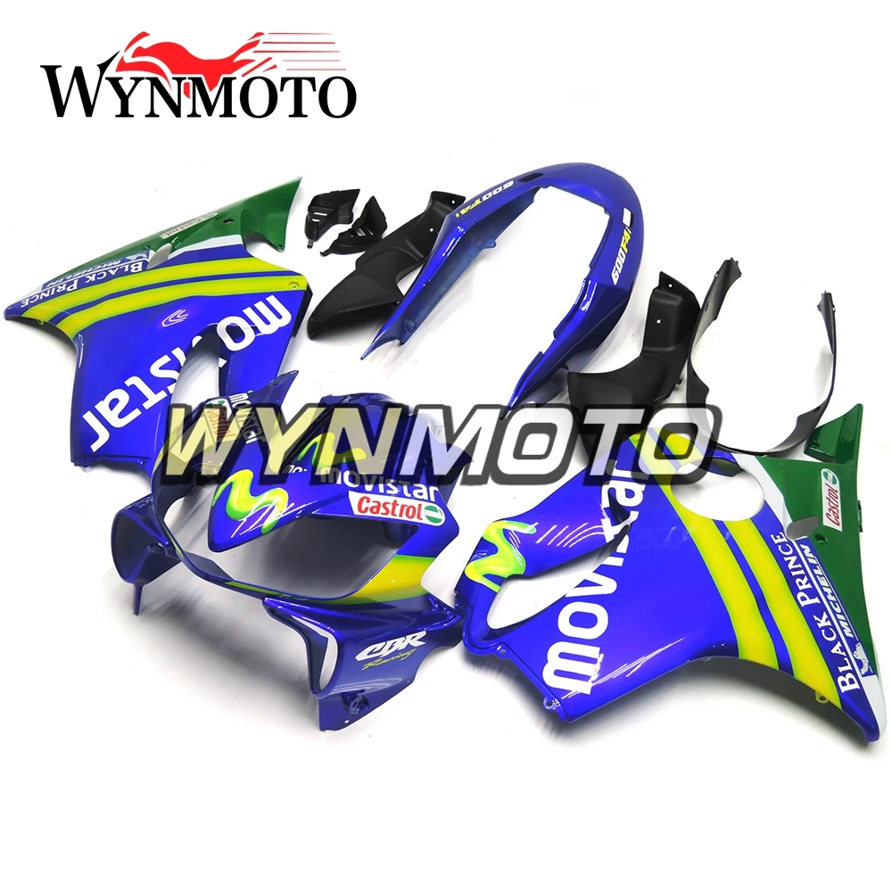 Обтекатель корпуса мотоцикла для Honda CBR600F4i 04 07 2004 2007 года плоский синий зеленый ABS