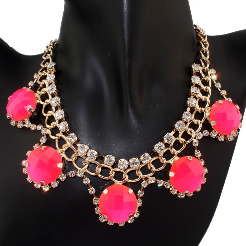 Модные Круглые Ошейники MANILAI ожерелья чокеры неоновые конфеты полимерные бусины