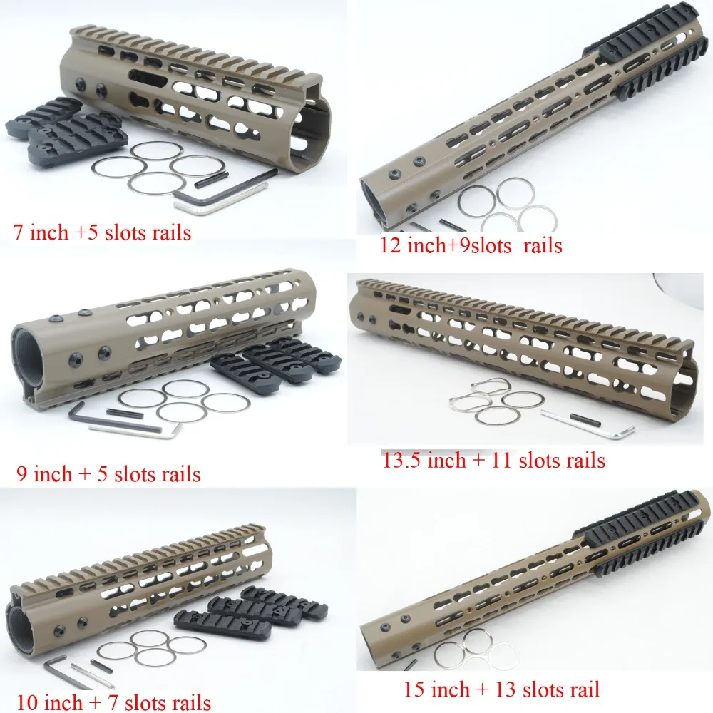 Tan / FDE 7 'Ə'' 10 '཈'' 13 5 'ཋ'' Free Float Rail Mount Keymod защитная накладка со
