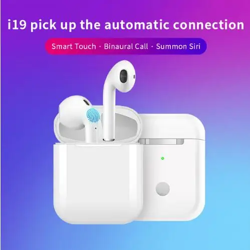 NEWi19 tws 1:1 Беспроводные Bluetooth 5 0 наушники Автозапуск стерео с микрофоном