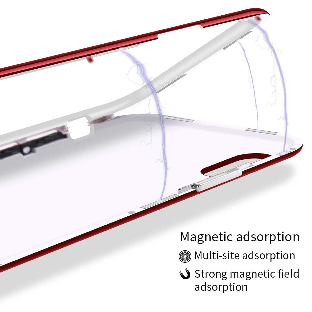KAPEED Magnetic Phone Case For Iphone XS Max Luxurious Toughened Glass Cover XR X Fundas |
