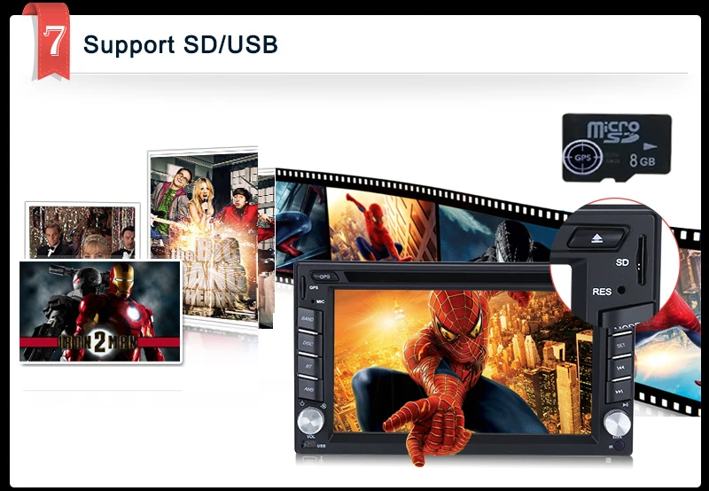 Liplasting 2 дюймовый резистивный экран Win6.0 система навигации DVD с картой памяти 8G +