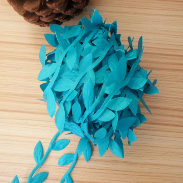 Peacock blue 2 м искусственные зеленые цветы шелковые листья из ротанга DIY аксессуары для гирлянды для дома Свадебные украшения искусственные цветы для скрапбукинга - Цвет: Peacock blue