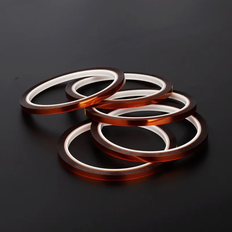 5pcs 5mm+10mm High Temperature Polyimide Adhesive Kapton Tape Heat Resistant Insulating SMT BGA PCB Finger Masking | Обустройство