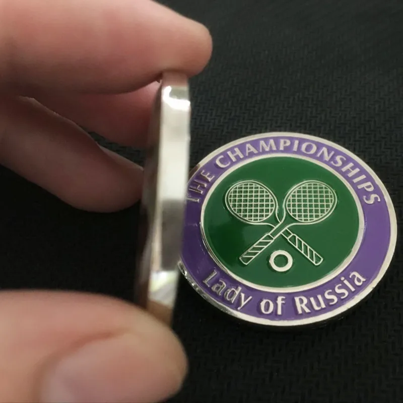 2 доллара/2 шт. Посеребренная памятная монета суперзвезды тенниса Мария