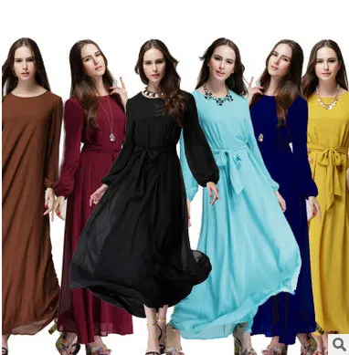 2019 Новое шифоновое платье musilm abaya плюс размер s малазийские мусульманские женские