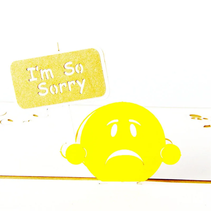 3D лазерная резка ручной работы я так сожалею любимый извините бумажные