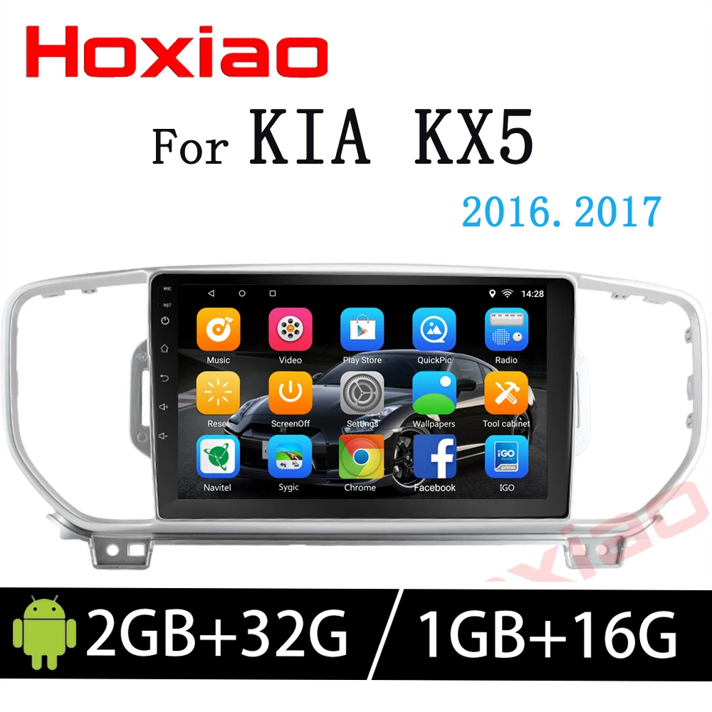 Hoxiao Android для KIA sportage 2016 2017 GPS HD мультимедийный плеер карта навигации WIFI BT RDS без DVD 9