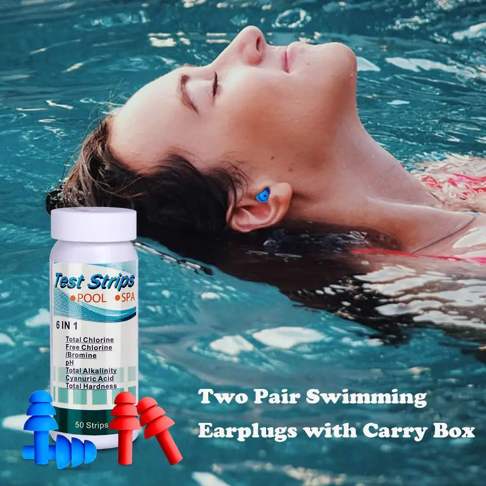 Тест полоски для бассейна 6 в 1 100 шт. 17S с затычками ушей тестирование качества
