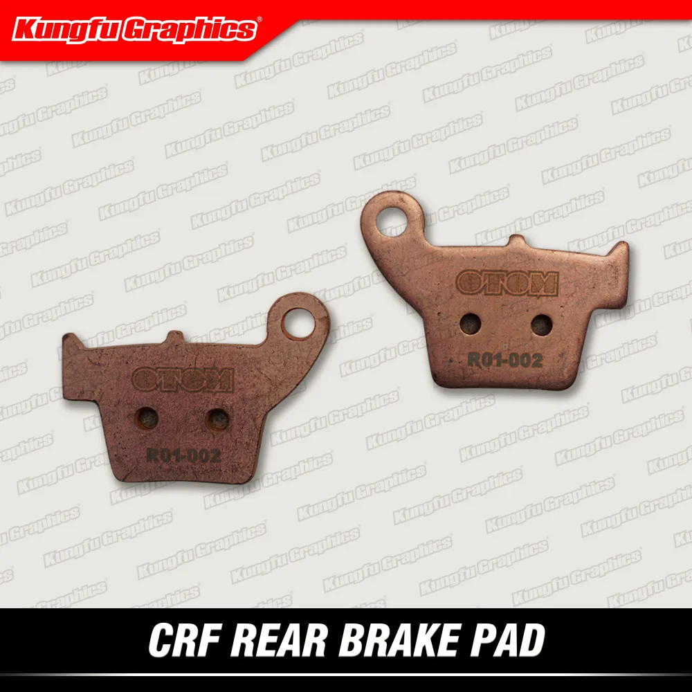 И рисунком кунг-фу Графика Задняя Тормозная колодка для CRF250R CRF450R 2004 2005 2006 2007 2008 2009