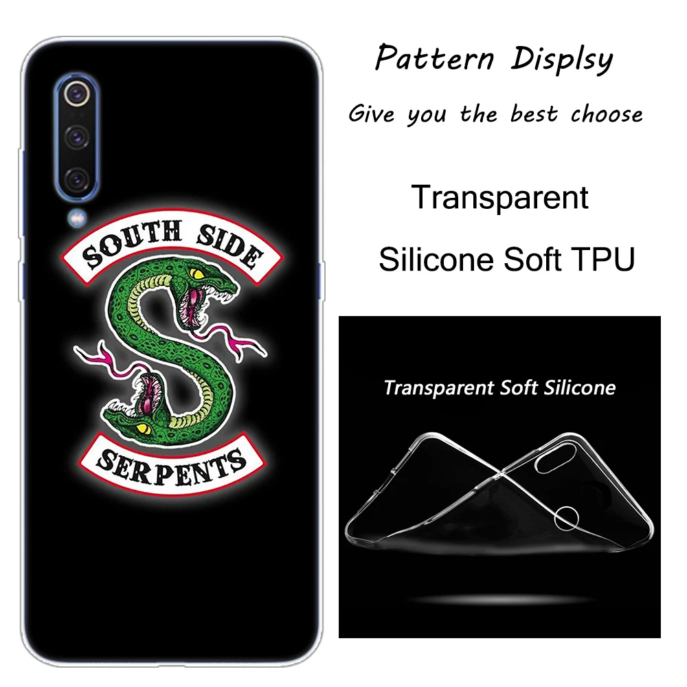 Горячие ривердейл "South Side serpents" чехол для Xiaomi Pocophone F1 9T 9 9SE 8 A2 Lite A1 A2 Mix3 Redmi K20 7A Note 4 4X5 6 7 Pro S2