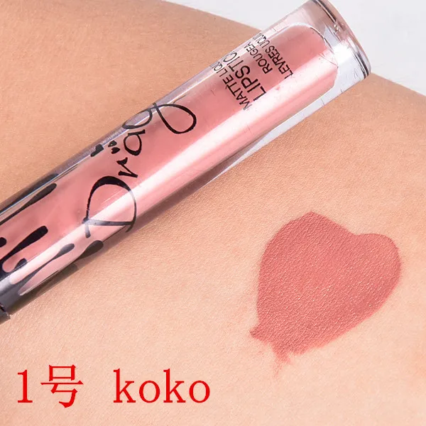 Горячая матовая помада для макияжа водостойкая металлическая длительного