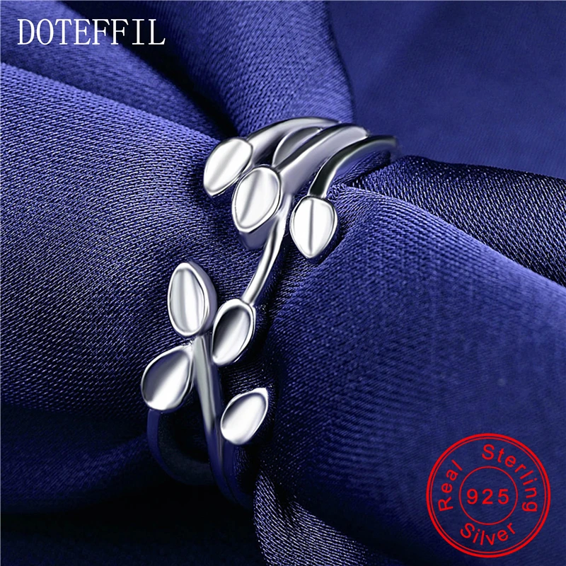 Серебряные кольца DOTEFFIL Solid 925 пробы Женские Ювелирные изделия|925 sterling silver ring|sterling