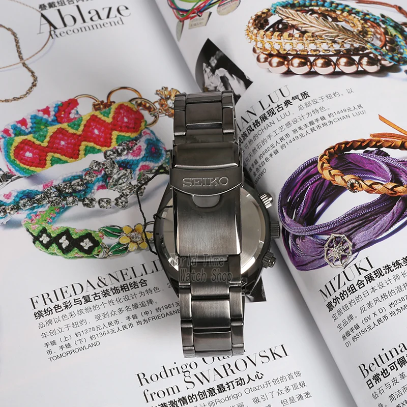 Seiko часы мужские Топ люксовый бренд водонепроницаемые спортивные наручные часы солнечные часы хронограф кварцевые мужские часы Relogio Masculino SNN233