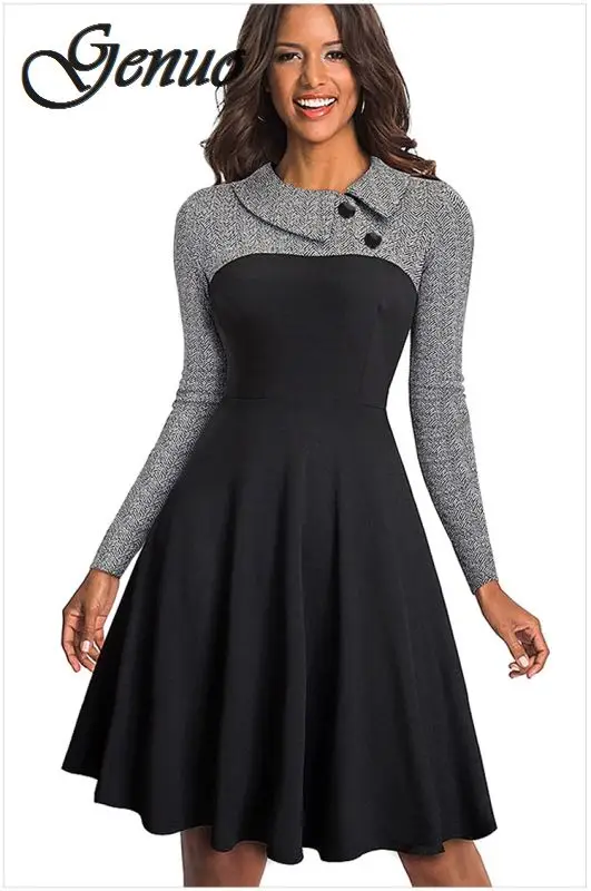 Женское винтажное облегающее платье с широкой юбкой и широким подолом|Женские