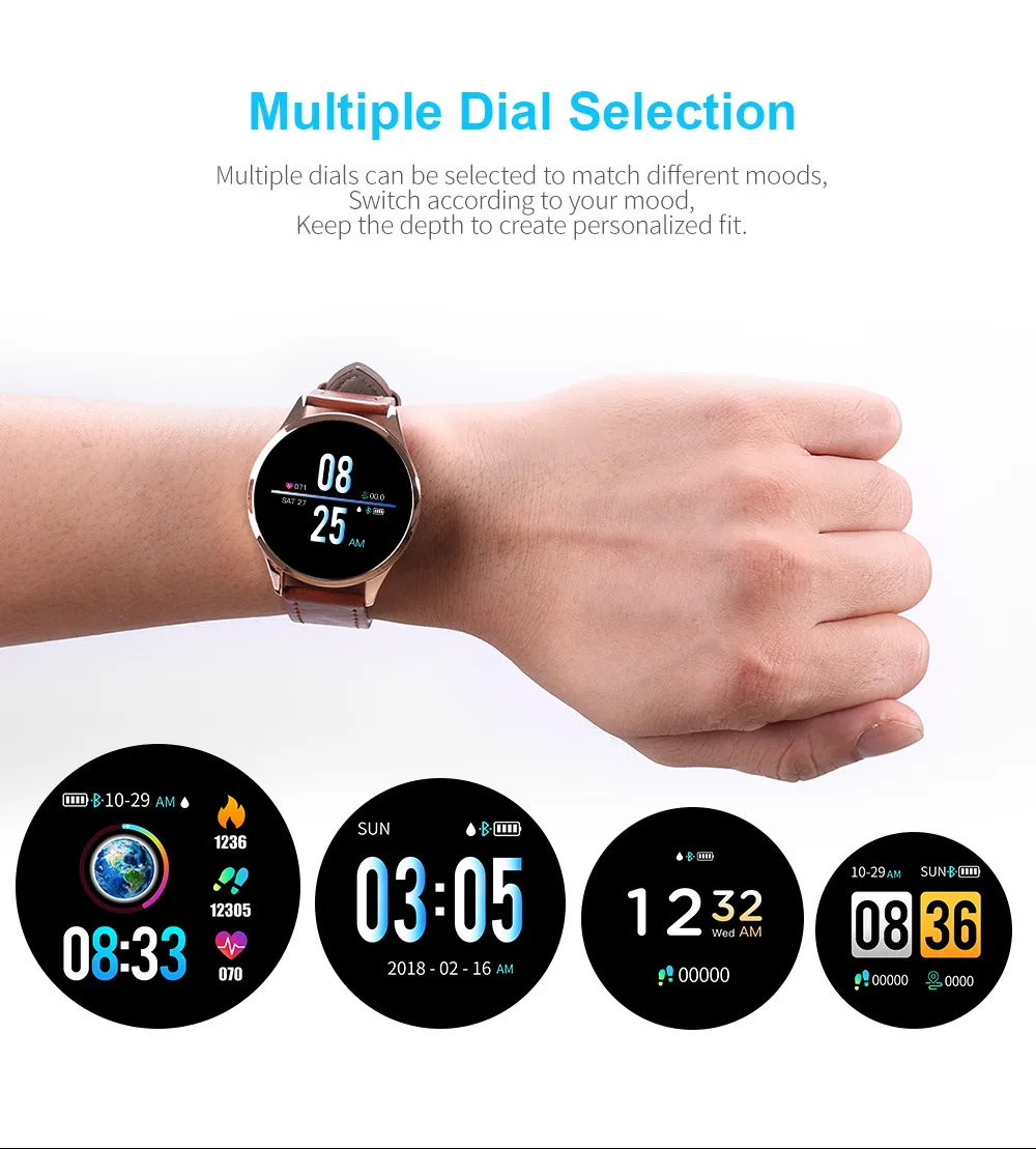 New IP67 Waterproof Smart Watch Heart Rate Blood Pressure HR Sensor Sport Fitness Tracker men Bracelet for iphone Android | Электроника