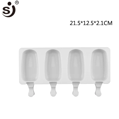 Radom Color SJ 4 силиконовые полости для заморозки мороженого candy bar инструмент для изготовления сока лоток для мороженого на палочке Дети Поп-производитель кубиков Ice формы для мороженого плесень - Цвет: Radom Color