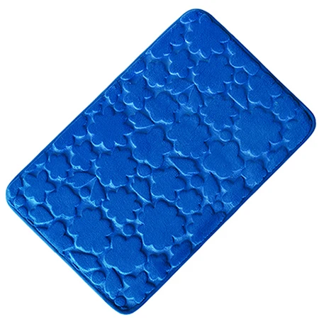 BLUE 40*60 см, 3D цветок, ковровое покрытие, Нескользящие, на ощупь, удобные коврики для туалета, быстро впитывающие воду, коврики, декор для ванной комнаты - Цвет: BLUE