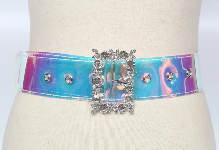 Прозрачные блестящие со стразами мозаичный пластиковый цементный пояс для талии