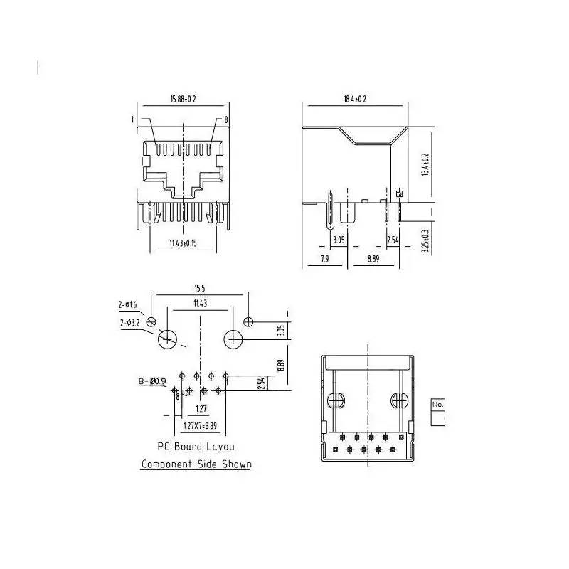 10 шт. RJ45 разъем 8 Pin кабель интерфейс экранированный кристалл светильник медный