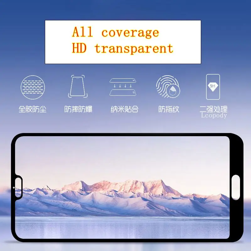 Полное покрытие закаленное стекло для Huawei P20 pro Защитная пленка экрана plus CLT-L29C
