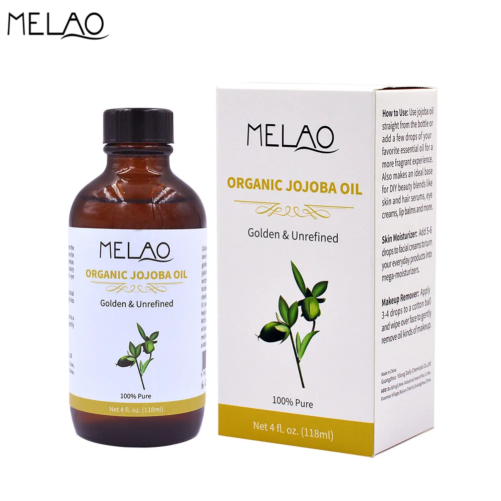 MELAO 100% Essential Oils Natural Pure Jojoba Oil For Skin Care Organic Hair Cold Pressed 118ml O | Красота и здоровье