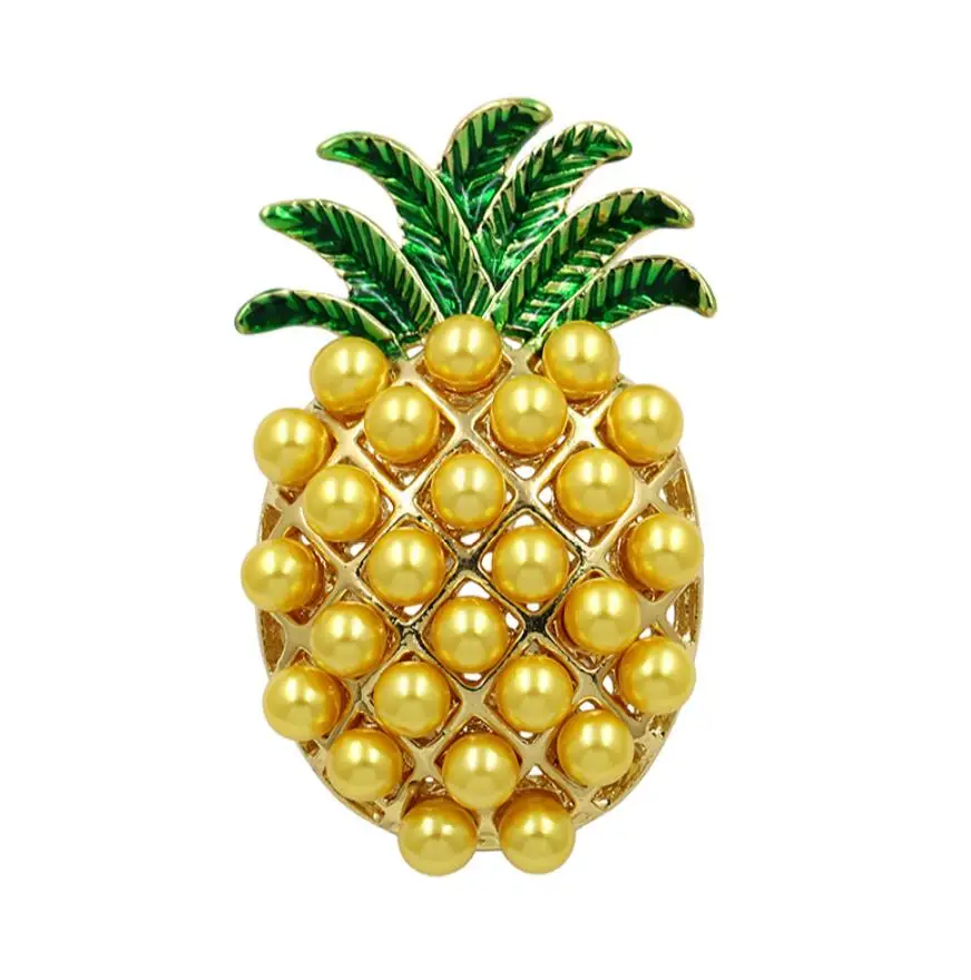 CSxjd Exquisite Fruit pineapple Green Leaf Brooch Fashion Pin Scarves Accessories | Украшения и аксессуары