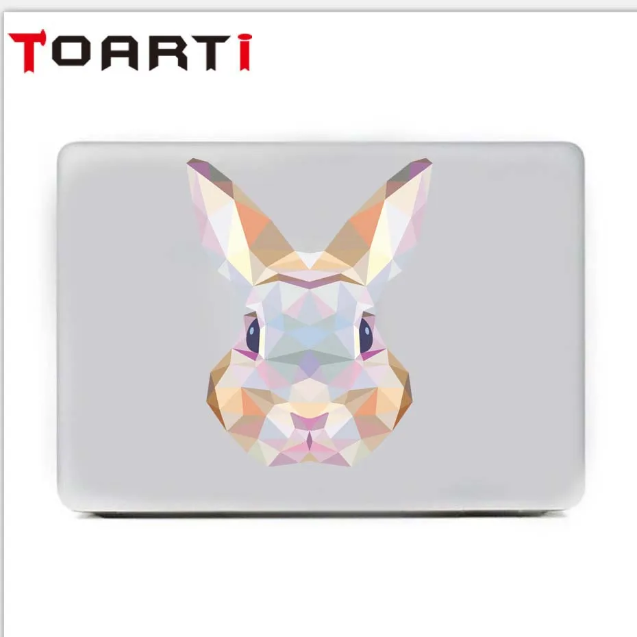 Цветные геометрические наклейки на стену с изображением оленя кролика и медведя