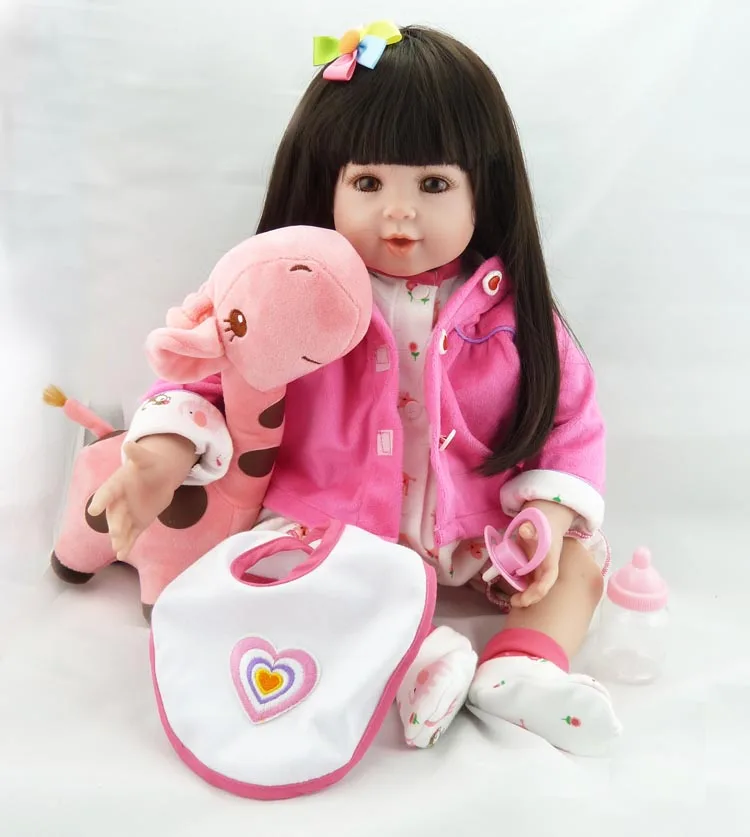 20 дюймов куклы для новорожденных Bebe Reborn Menina лучший подарок детей силиконовая