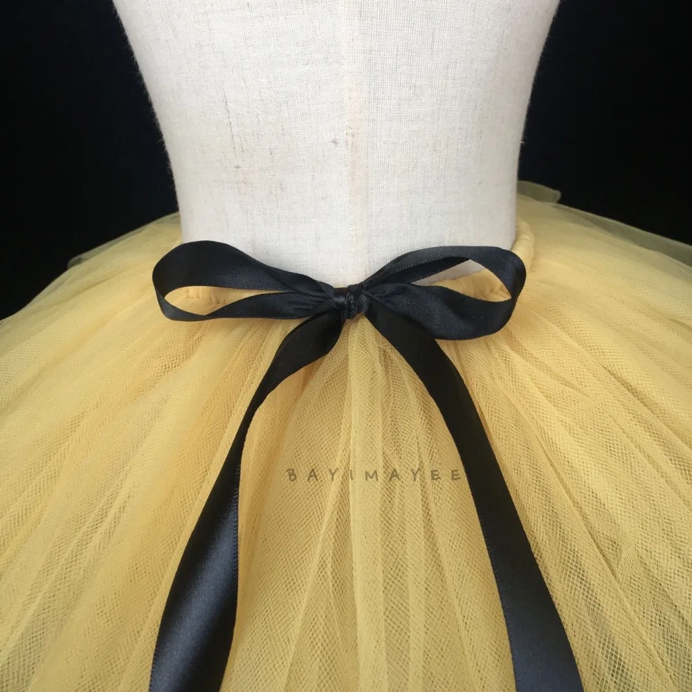 Милая бежевая юбка пачка для девочек дня рождения с черным бантом детская