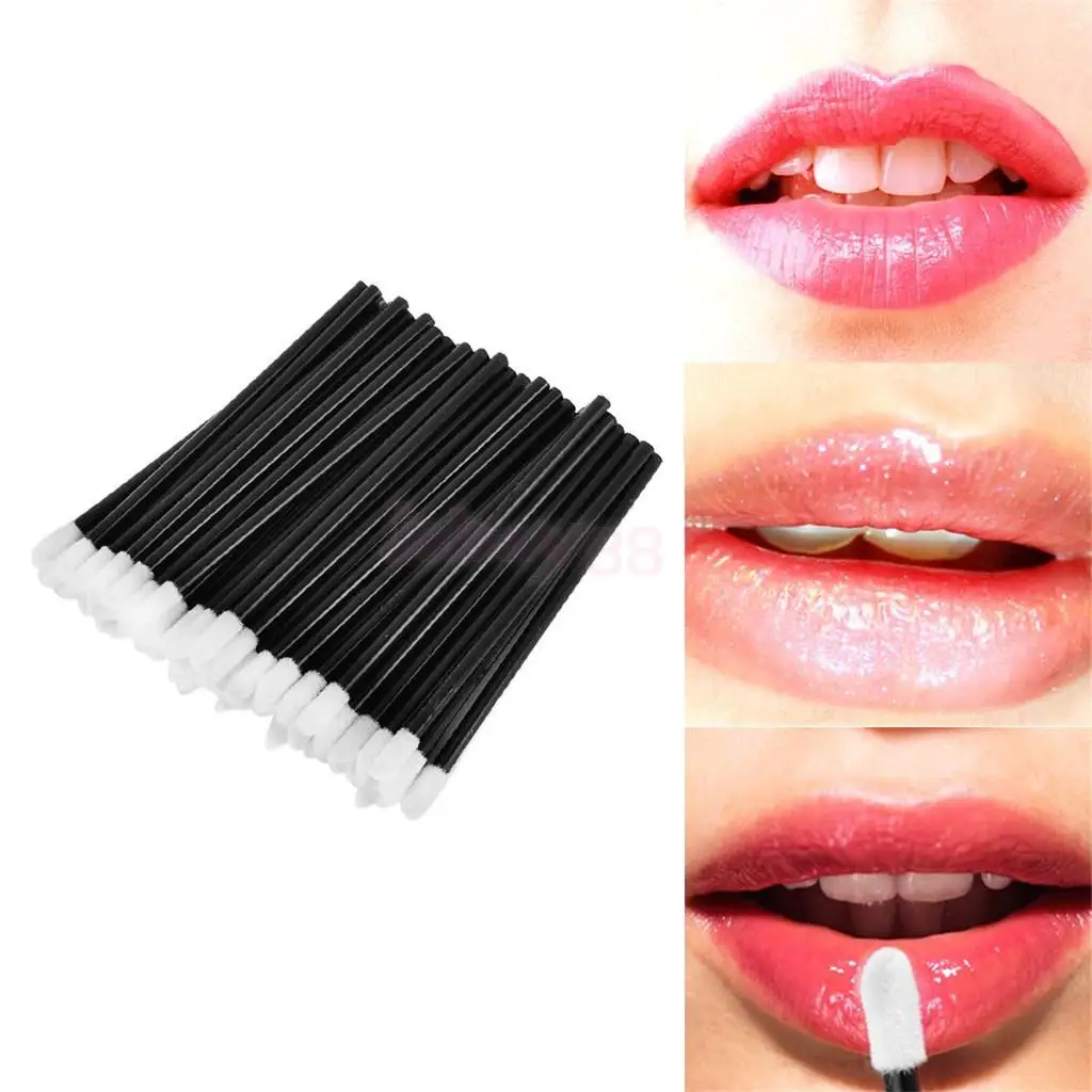 

Lots 50 Pieces Disposable Lip Makeup Brush Gloss Lipstick Applicator and 10 Pieces Empty Plastic Eyes Hand Cream Containers